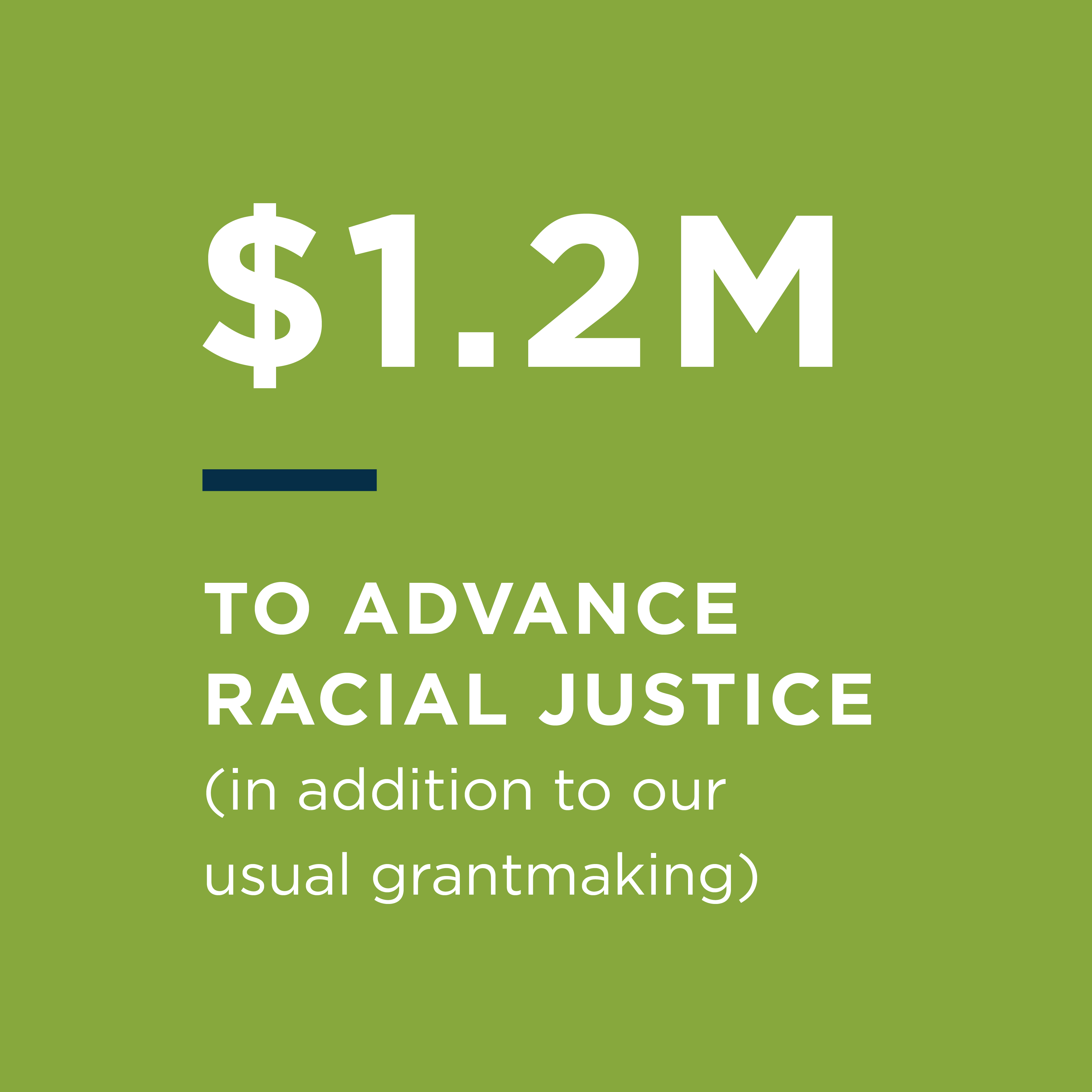 $1.2M to advance racial justice 