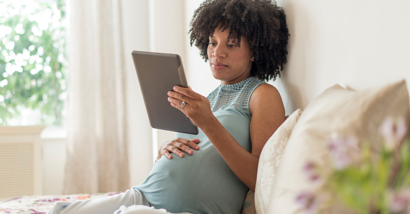 Pregnant Woman Reading