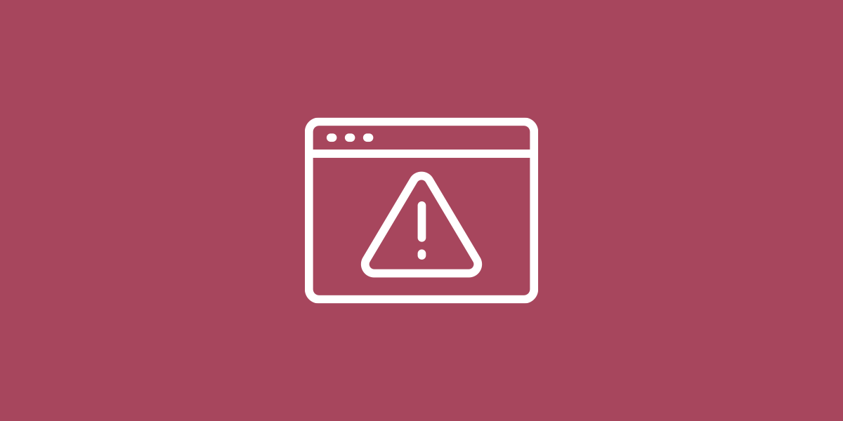security alert icon on a raspberry background
